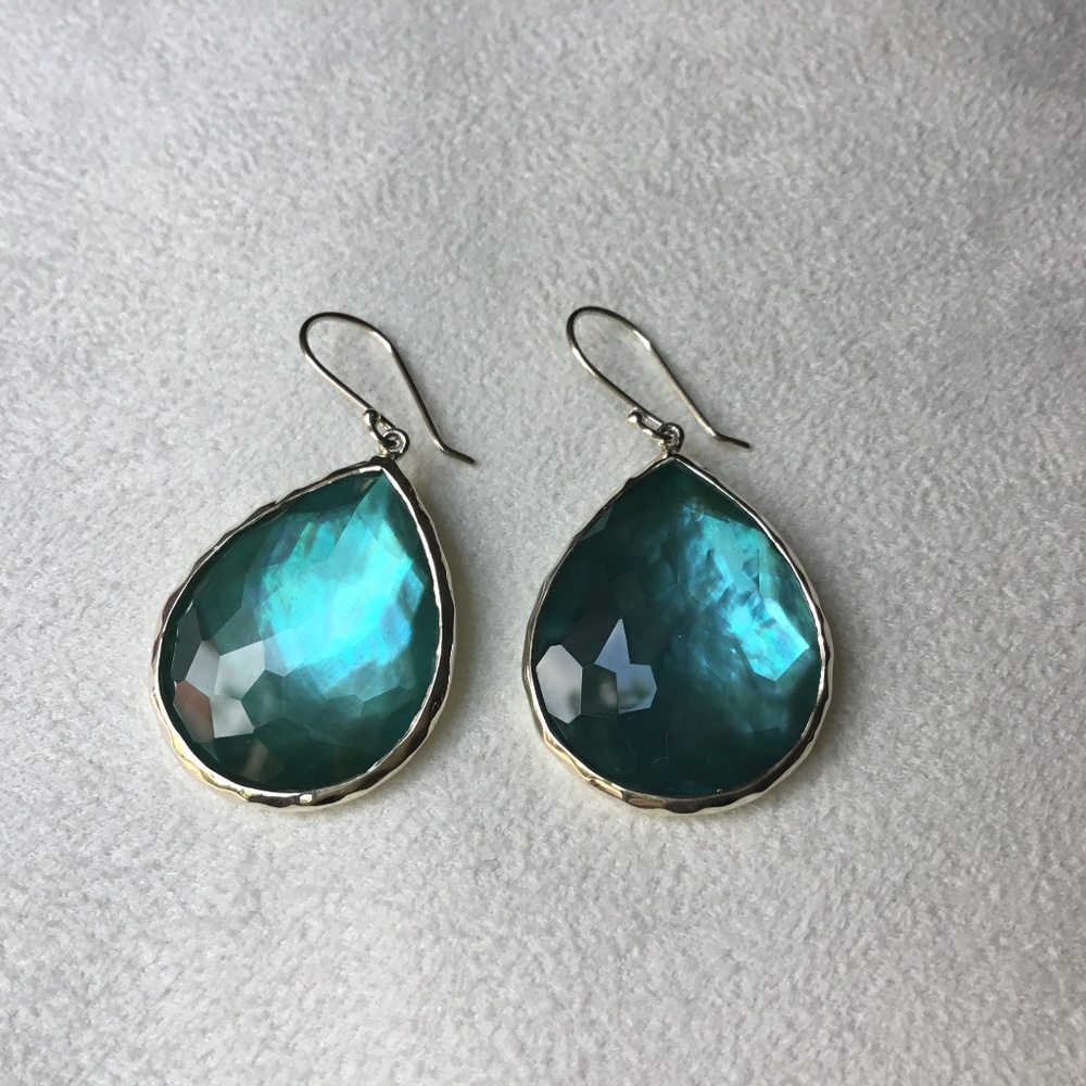 Ippolita Mabe Pearl and Teal Blue 925 Earrings